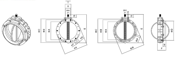 氣動水泥蝶閥結(jié)構(gòu)圖